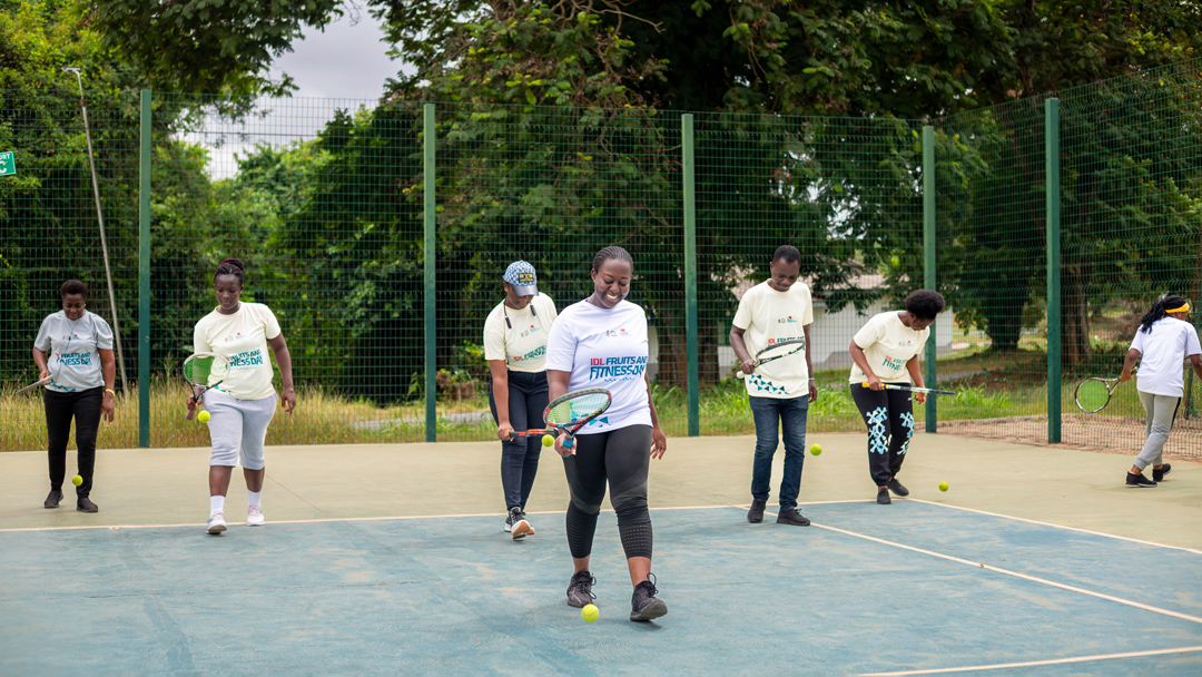 Staff actively enjoying their training session